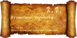 Krompiger Veronika névjegykártya